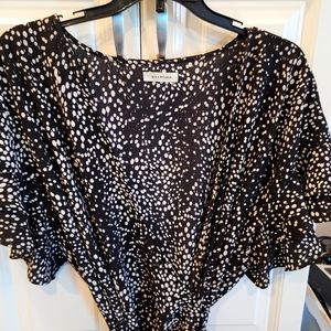 Max Studio Wrap Dress black/white. Size 14-16